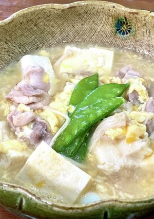 豆腐と鶏肉の卵とじ-レシピのメイン写真