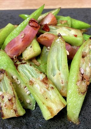 オクラのペペロンチーノ(単品&パスタ)-レシピのメイン写真