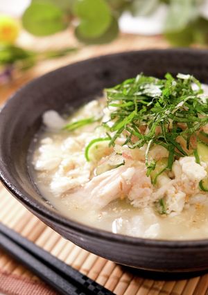 ほぐしサラダチキンで作る冷や汁-レシピのメイン写真