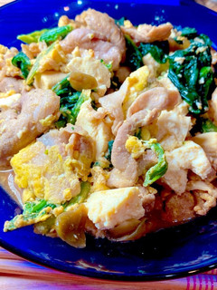 【10分で】ほうれん草と豆腐の中華風炒め-レシピのメイン写真