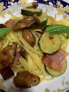 牡蠣の燻製オイルパスタ-レシピのメイン写真