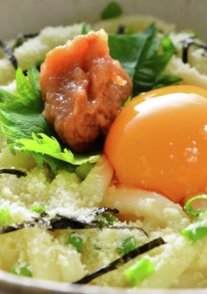 パルメ釜玉うどん～梅風味～-レシピのメイン写真