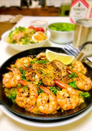 海老とチキンのパエリア-レシピのメイン写真