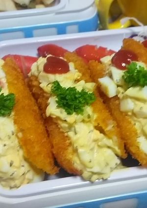 天寅のコロッケサンドを家でしてみました♪-レシピのメイン写真
