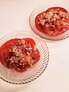 ◇畑の新鮮完熟トマトの和風サラダ♪◇-レシピのメイン写真