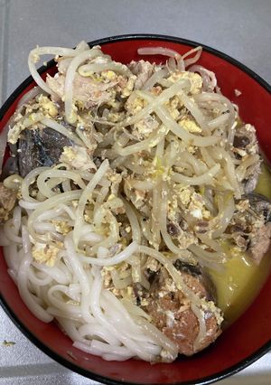 鯖缶と卵の糖質ゼロラーメン-レシピのメイン写真