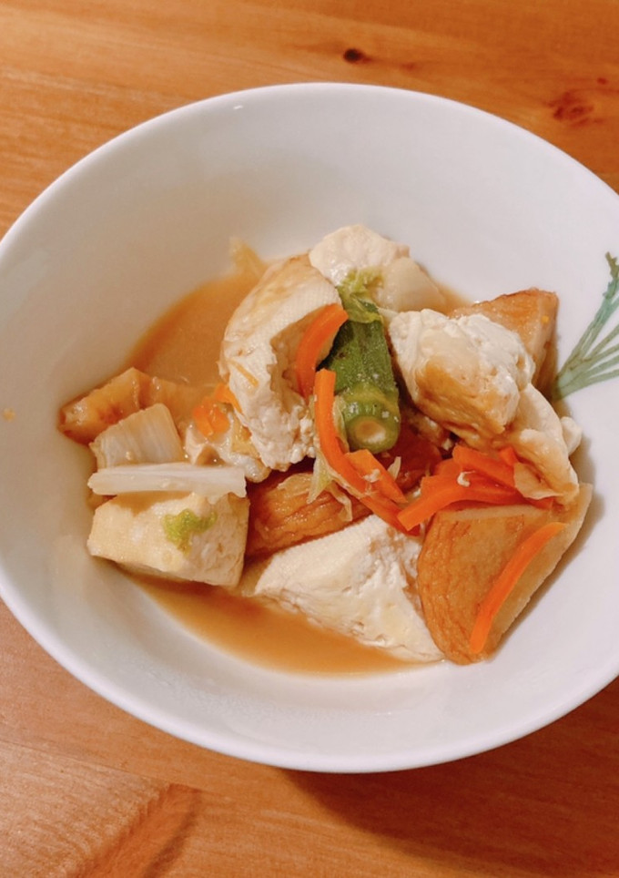 木綿豆腐とさつま揚げの簡単煮-レシピのメイン写真