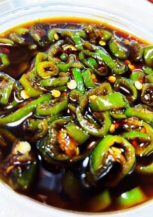 青唐辛子の醤油漬け-レシピのメイン写真