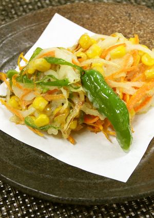 衣がサクッ♪簡単!!米粉かきあげ-レシピのメイン写真