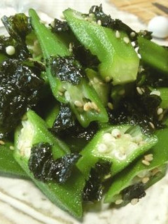 40秒茹で☆ オクラの白だし海苔ナムル-レシピのメイン写真
