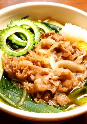 牛肉と九条ネギの温かい蕎麦　発酵玉葱-レシピのメイン写真