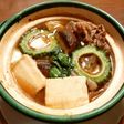 牛肉&ゴーヤ 肉豆腐の一人小鍋 発酵玉葱