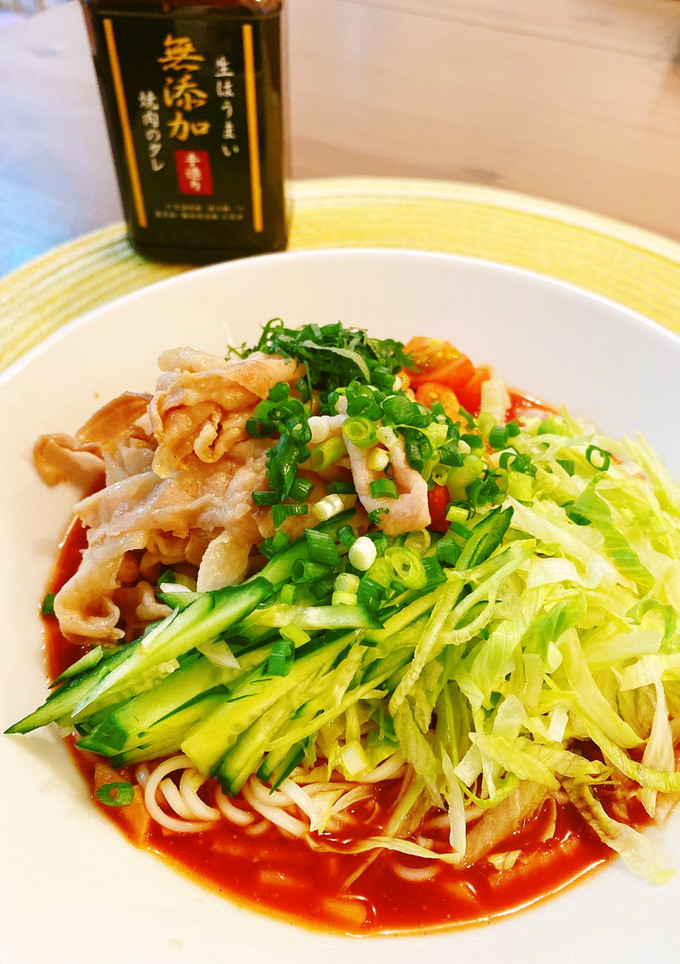無添加焼肉のたれで作る冷やしトマト素麺-レシピのメイン写真