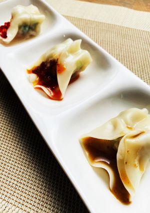 3つの味で食べるニラ水餃子-レシピのメイン写真
