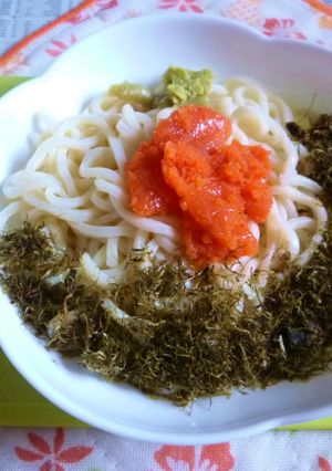 醤油うどん風冷やしうどん41～明太めかぶ-レシピのメイン写真