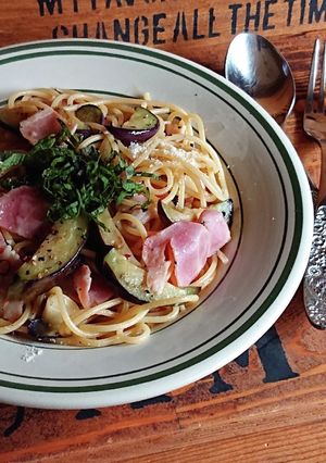 茄子とベーコンの和風ペペロンチーノ-レシピのメイン写真