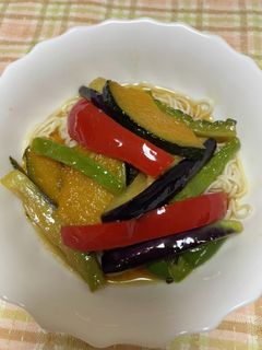 夏野菜素麺-レシピのメイン写真
