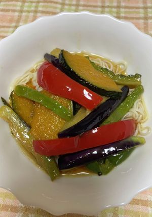 夏野菜素麺-レシピのメイン写真