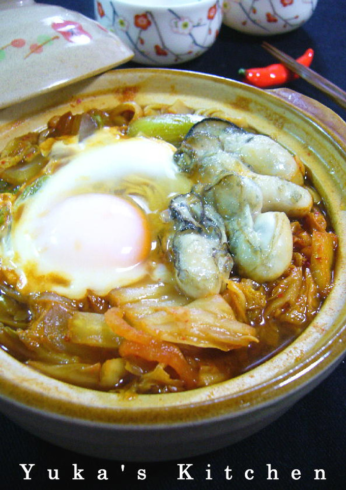 牡蠣の中華風ピリ辛煮込みうどん-レシピのメイン写真