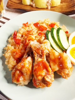 炊飯器だけで!手羽元チキンライス-レシピのメイン写真