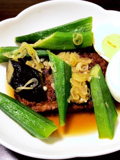 カンタン夏野菜の和風ハンバーグ-レシピのメイン写真