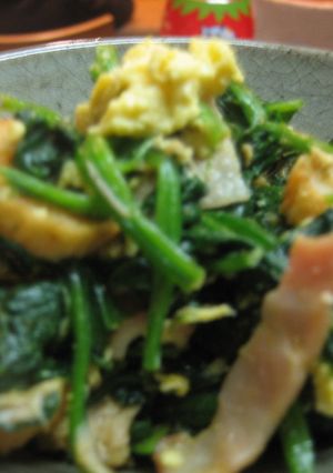 ～。：＊ホウレン草のﾂﾅｶﾚｰ炒め＊。～-レシピのメイン写真