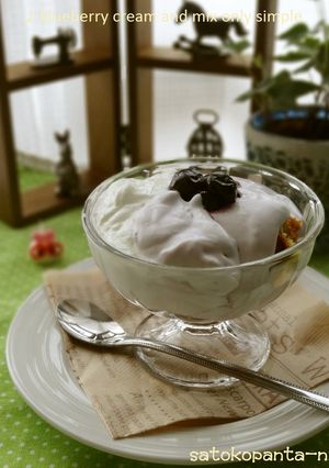 一緒に混ぜて☆簡単ブルーベリークリーム★-レシピのメイン写真