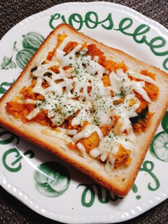 かぼちゃ煮チーズトースト-レシピのメイン写真