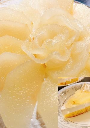 残ったホイップで梨のレアチーズケーキ-レシピのメイン写真