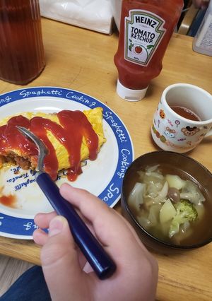 ふわとろ包みオムライス(健康版)-レシピのメイン写真