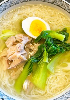 鶏のゆで汁で作る 鶏塩そうめん-レシピのメイン写真