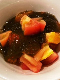 トマトにもずくぶっかけ-レシピのメイン写真