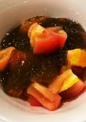 トマトにもずくぶっかけ-レシピのメイン写真
