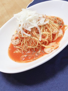 時短!えびとトマトの冷製パスタ-レシピのメイン写真