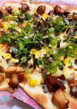 ゆかりのイブクロ　　照り焼きチキンピザ-レシピのメイン写真