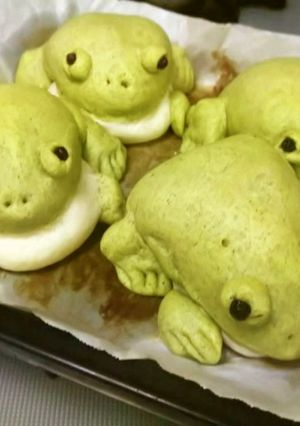 カエルパン　(抹茶パン)-レシピのメイン写真