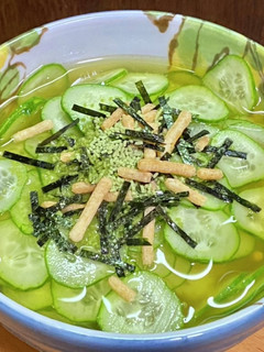 夏にさっぱり・キュウリの冷たいお茶漬け-レシピのメイン写真