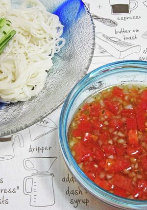 トマトそうめん(ガスパチョ風)-レシピのメイン写真