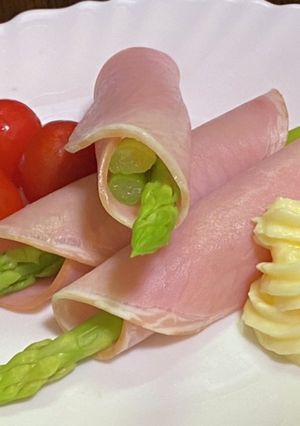 グリーンアスパラのハム巻き-レシピのメイン写真