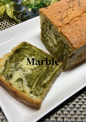 抹茶マーブル☆パウンドケーキ-レシピのメイン写真