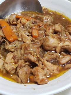 鶏ももともやしのレトルトカレーで仕上げ!-レシピのメイン写真