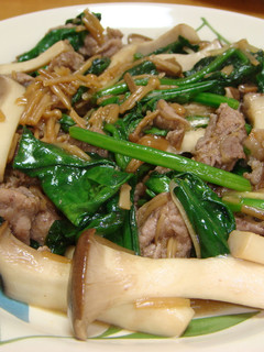 味付なめたけwith生姜のほうれん草炒め-レシピのメイン写真