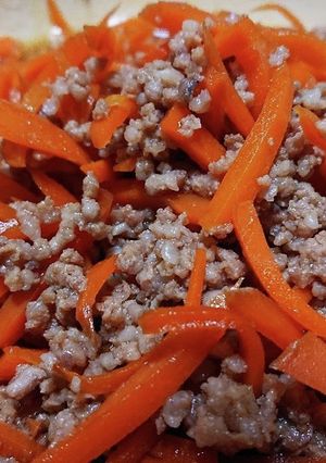 野菜入りそぼろ(レンジで)-レシピのメイン写真