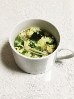 冷凍&乾物で簡単!オクラの中華風スープ-レシピのメイン写真
