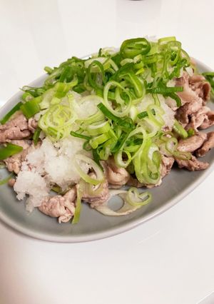 長ネギと豚肉炒め おろしポン酢のせ-レシピのメイン写真