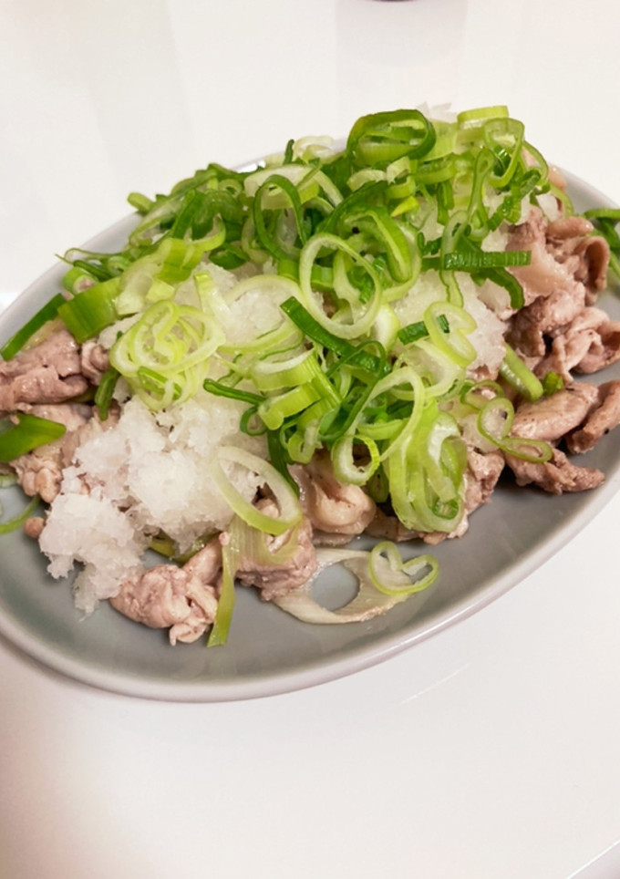 長ネギと豚肉炒め おろしポン酢のせ-レシピのメイン写真