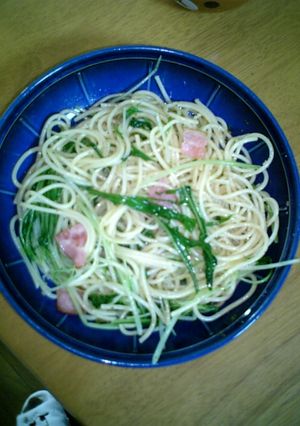 水菜とベーコンの柚子胡椒パスタ-レシピのメイン写真
