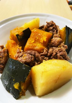 簡単！肉かぼちゃ-レシピのメイン写真