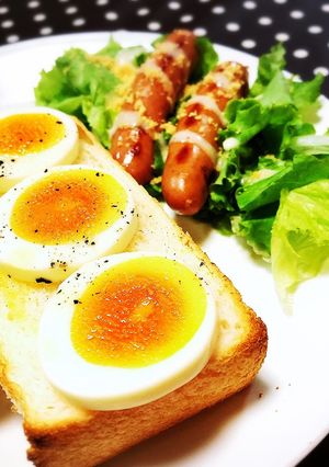 オリーブオイルかけnoゆで卵トースト-レシピのメイン写真