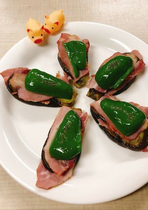 茄子とピーマンのベーコンミルフィーユ風-レシピのメイン写真